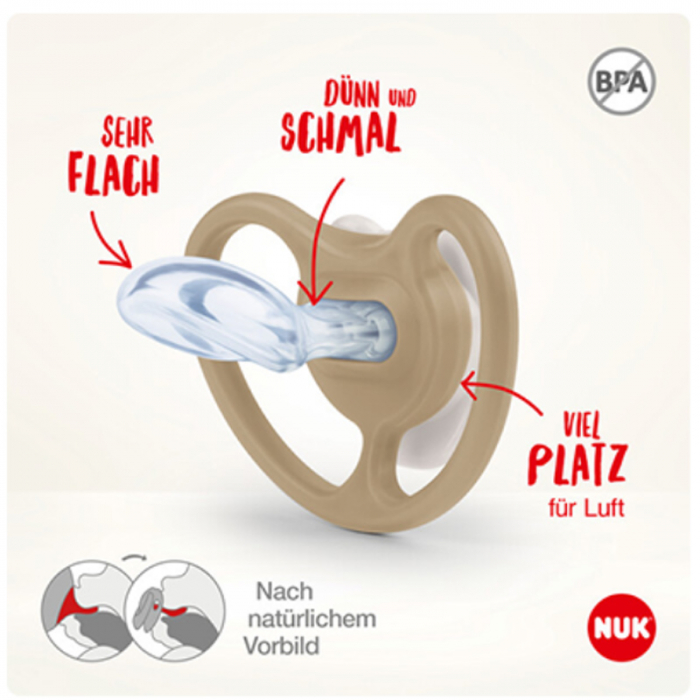 Suzetă ortodontică din silicon Nuk Space 176286-2, Roz [3]
