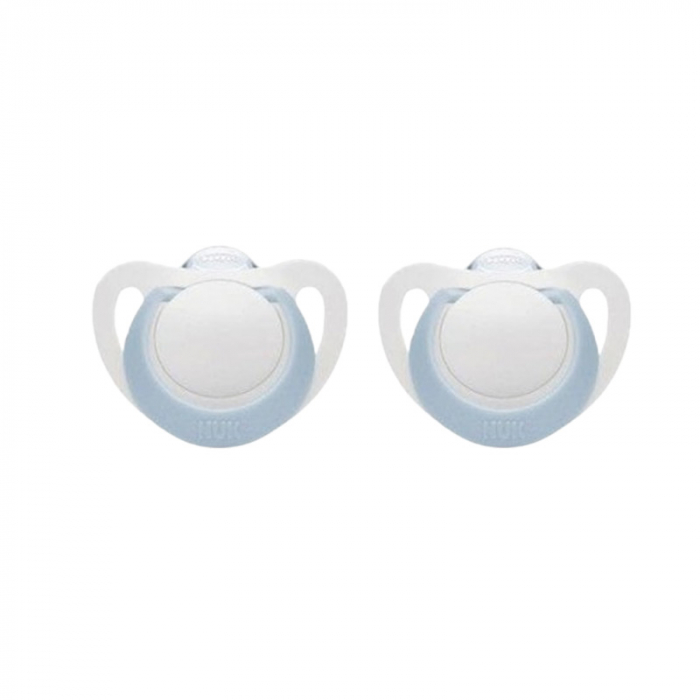 Set 2 suzete ortodontice din silicon Nuk Star 730713A2, Albastru [1]