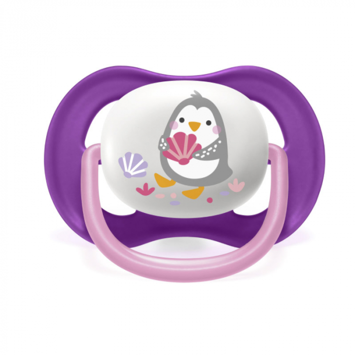 Set 2 suzete ortodontice din silicon Philips Avent Ultra Air Happy SCF080/08, Roz [4]