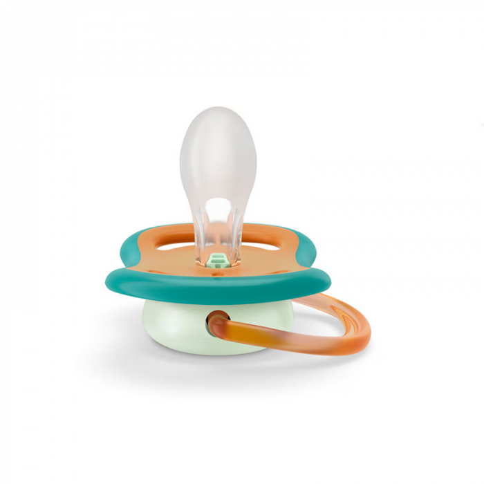 Set 2 suzete ortodontice din silicon Philips Avent Ultra Air Nighttime 18+ luni SCF376-23, Multicolor [2]