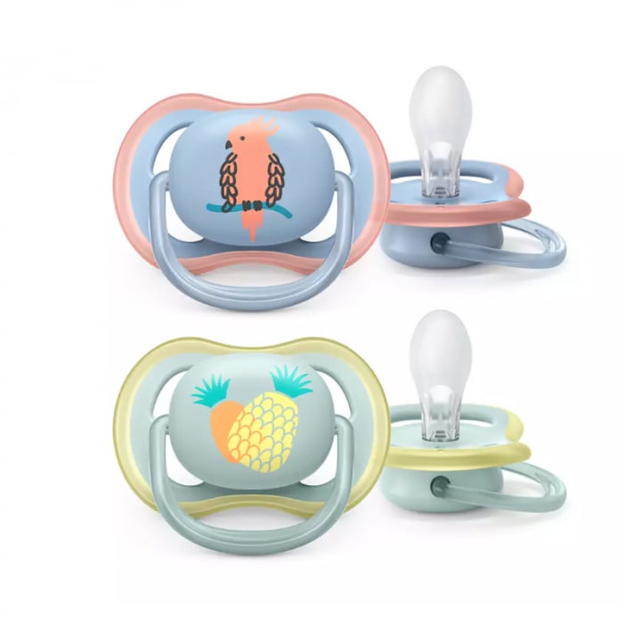 Set 2 suzete ortodontice din silicon Philips Avent Ultra Air SCF085/12, Multicolor [1]