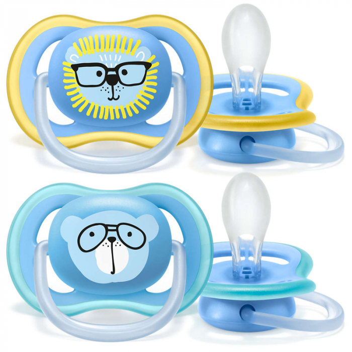 Set 2 suzete ortodontice din silicon Philips Avent Ultra Air SCF349/14, Albastru [2]