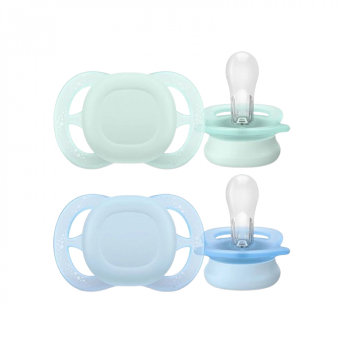 Set 2 suzete ortodontice din silicon, Philips Avent Ultra Start SCF075/02, Multicolor [1]