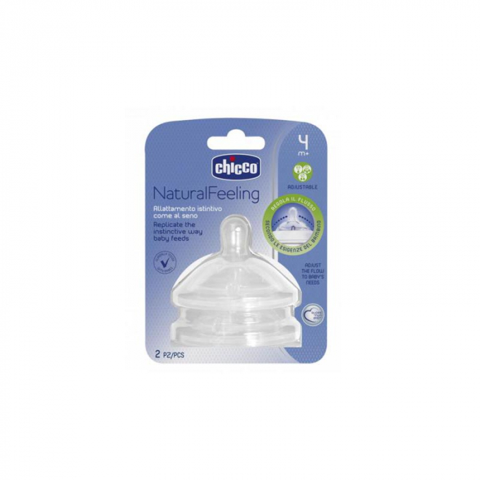 Set 2 tetine din silicon 4 luni+ Chicco Natural Feeling 008247 [3]