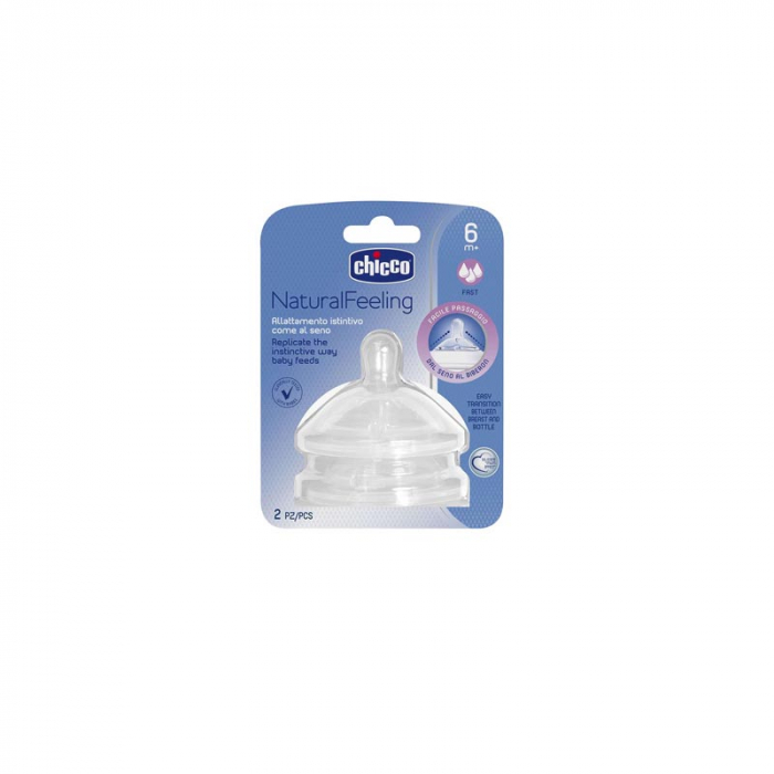 Set 2 tetine din silicon 6 luni+ Chicco Natural Feeling 008254 [2]