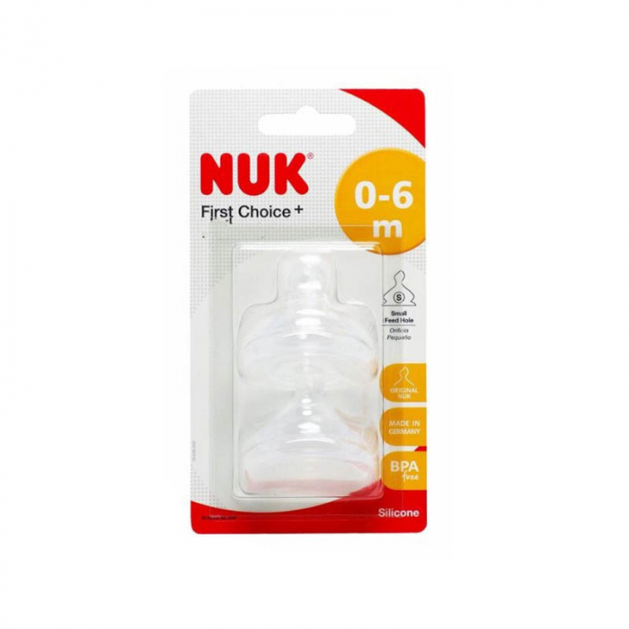Set 2 tetine din silicon S Nuk First Choice+ 709244, Transparent [2]