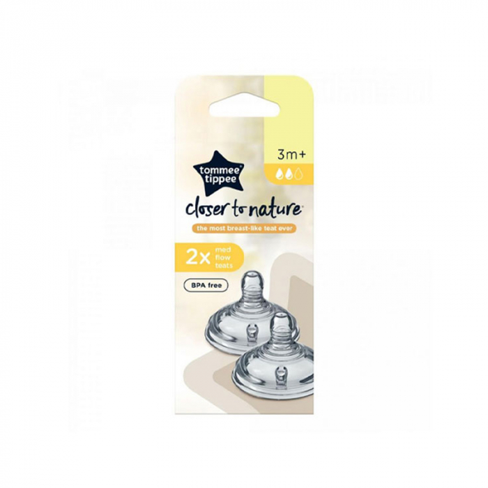 Set 2 tetine ortodontice din silicon Tommee Tippee 211224, Transparent [2]