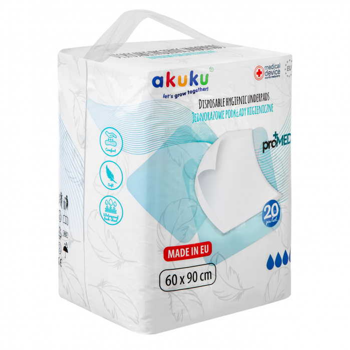 Set 20 bucati protectie impermeabila pentru saltea 60 x 90 cm Akuku A0144, Alb [4]