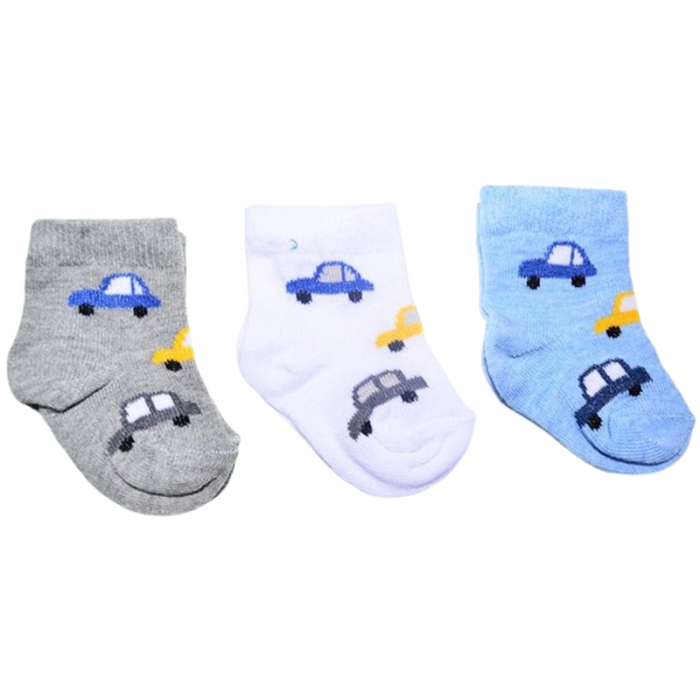 Set 3 perechi de sosete din bumbac, pentru baieti, Karatepe KRTP0105, Multicolor [2]
