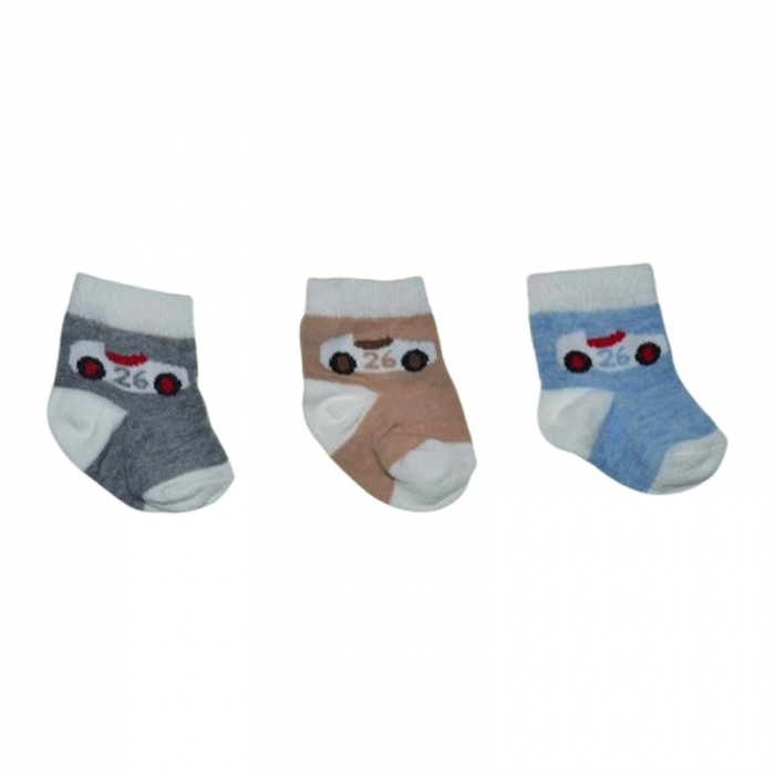 Set 3 perechi de sosete pentru bebelusi, Mini Junior, SSTMJBB-1, Multicolor [2]