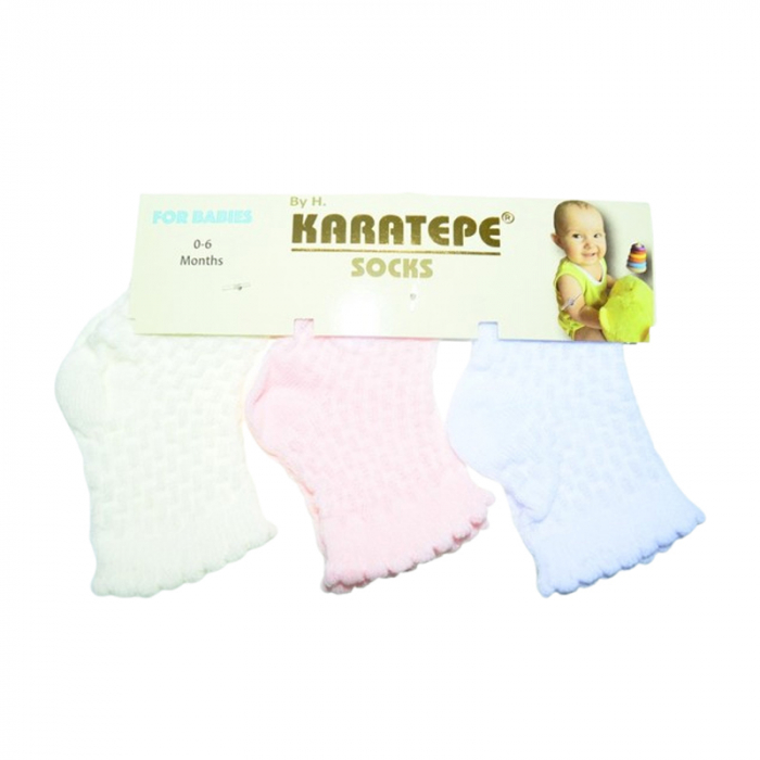 Set 3 perechi de sosete din bumbac, pentru fete, Karatepe KRTP0205, Multicolor [2]