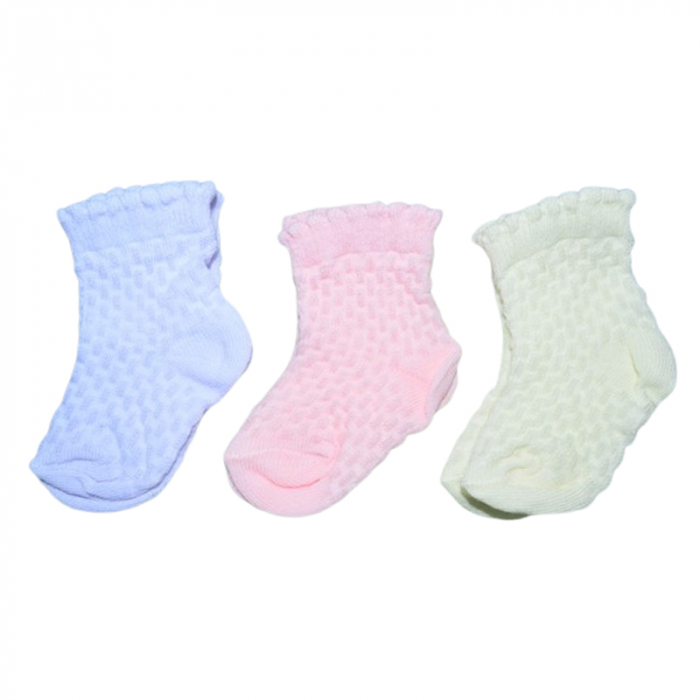 Set 3 perechi de sosete din bumbac, pentru fete, Karatepe KRTP0205, Multicolor [1]