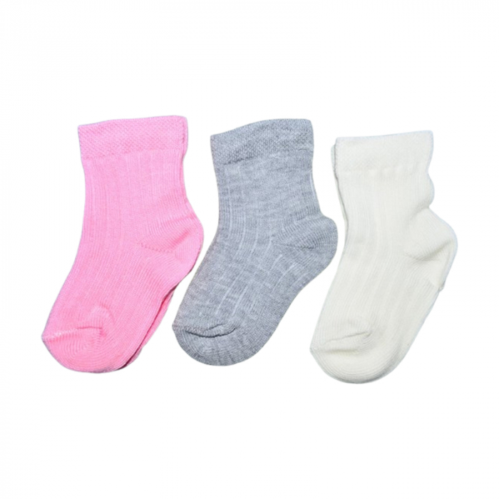 Set 3 perechi de sosete pentru fete, Mini Junior, SSTMJ-2207, Multicolor [1]