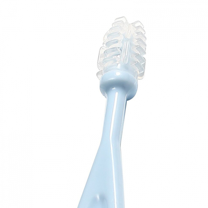 Set 3 periute pentru dinti si gingii 3 luni BabyOno 550/2, Albastru [5]
