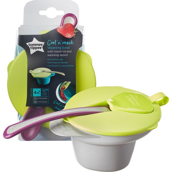 Set 3 piese castron si lingurita Tommee Tippee 467027, Multicolor [2]