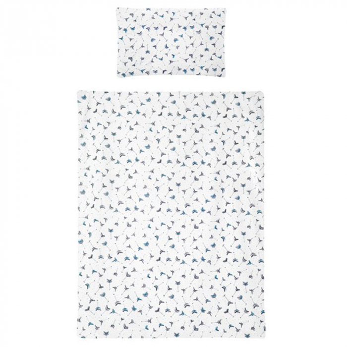 Set 3 piese lenjerie de pat pentru copii 100 x 135 cm Strzalki Belisima P01-920, Alb [2]