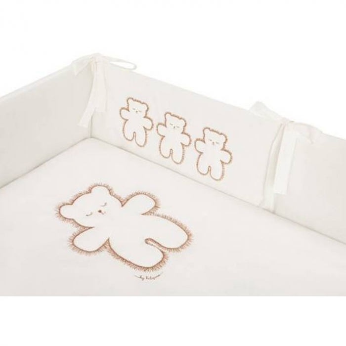 Set 3 piese lenjerie de pat pentru copii 100 x 135 cm Leos Belisima P02-0506, Crem [4]