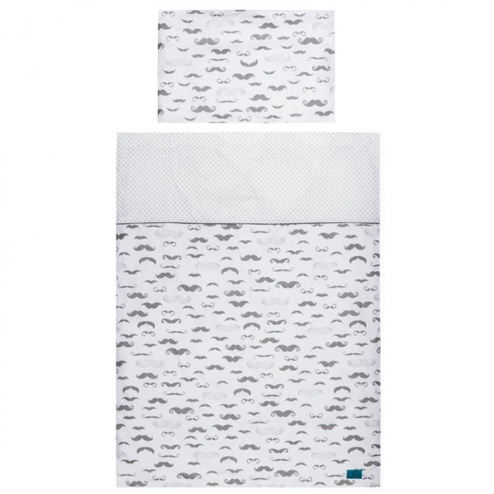 Set 3 piese lenjerie de pat pentru copii 100 x 135 cm Wasy Belisima P01-527, Alb [2]