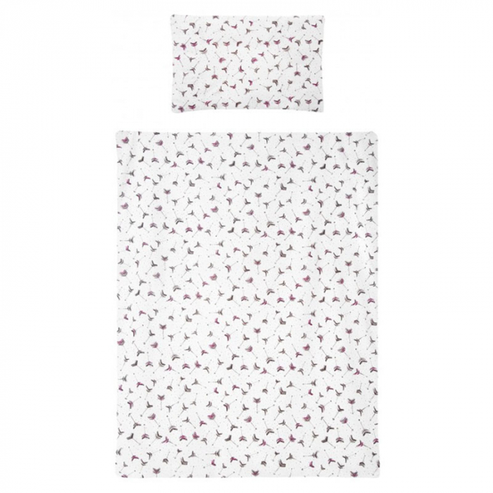 Set 3 piese lenjerie de pat pentru copii 100 x 135 cm Strzalki Belisima P01-919, Alb [2]