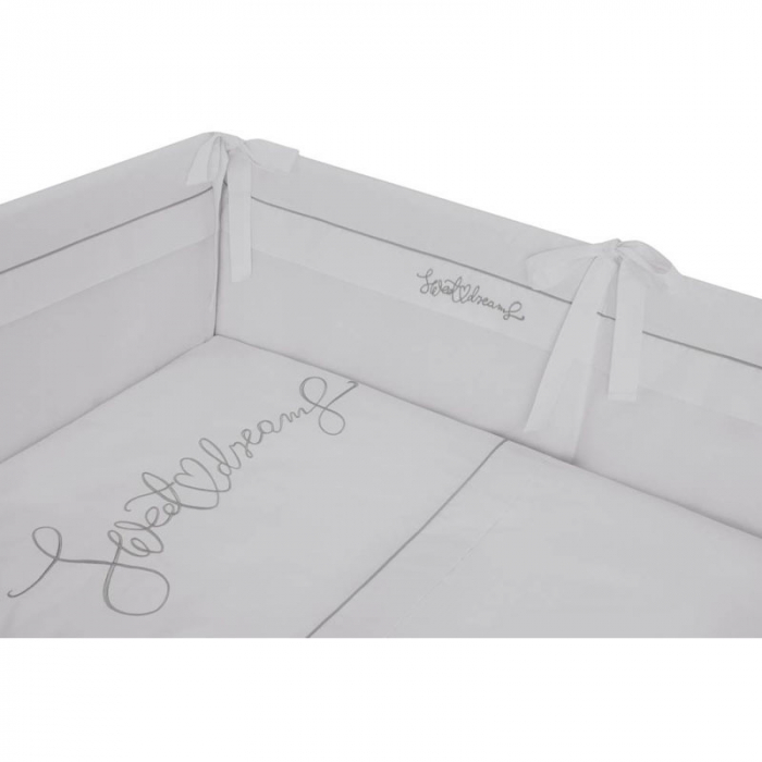 Set 3 piese lenjerie de pat pentru copii 100 x 135 cm Sweet Dreams Belisima P02-0537, Gri [4]