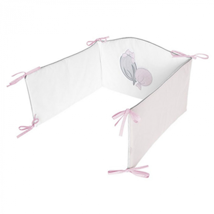 Set 3 piese lenjerie de pat pentru copii 90 x 120 cm Baloniki Belisima P02-0047, Roz [3]