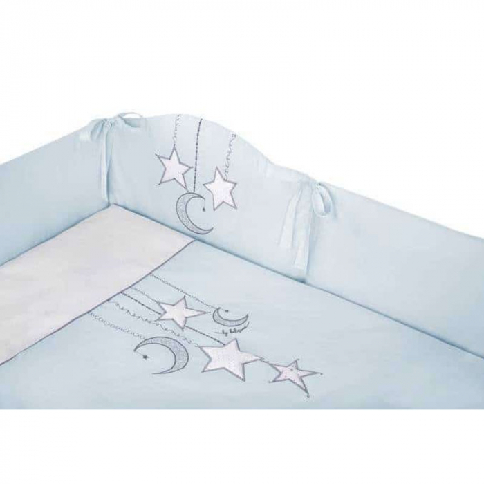 Set 3 piese lenjerie de pat pentru copii 90 x 120 cm Superstar Belisima P02-0401, Albastru [4]
