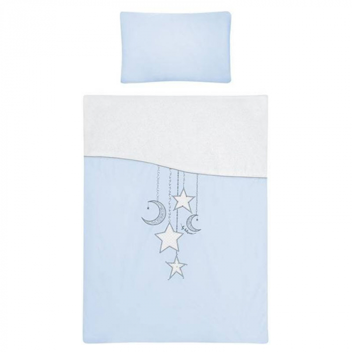 Set 3 piese lenjerie de pat pentru copii 90 x 120 cm Superstar Belisima P02-0401, Albastru [2]