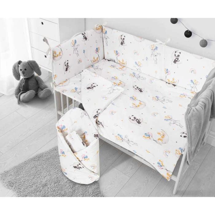 Set 3 piese lenjerie de pat pentru copii 90 x 120 cm Bobo Belisima P02-0798, Multicolor [5]