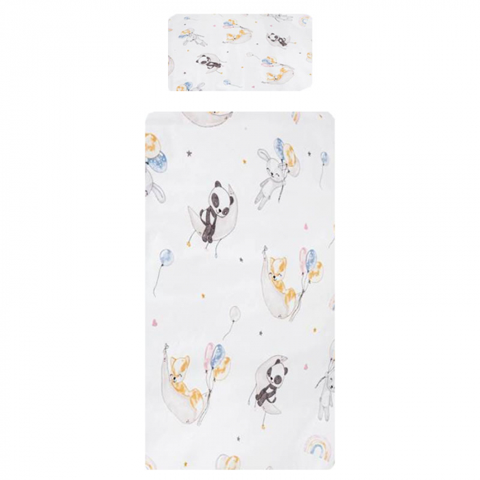 Set 3 piese lenjerie de pat pentru copii 90 x 120 cm Bobo Belisima P02-0798, Multicolor [2]