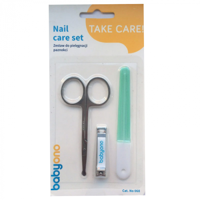 Set 3 piese pentru manichiura copii BabyOno 068V, Verde [2]