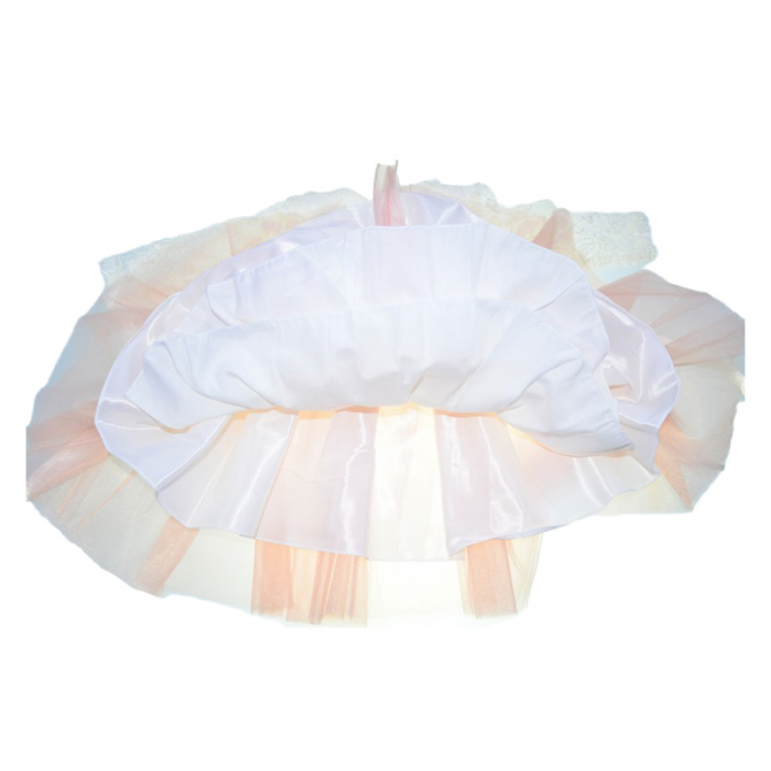 Set 3 piese rochie eleganta pentru botez, pentru fete, Mini Junior 3669-56-62, Roz [5]