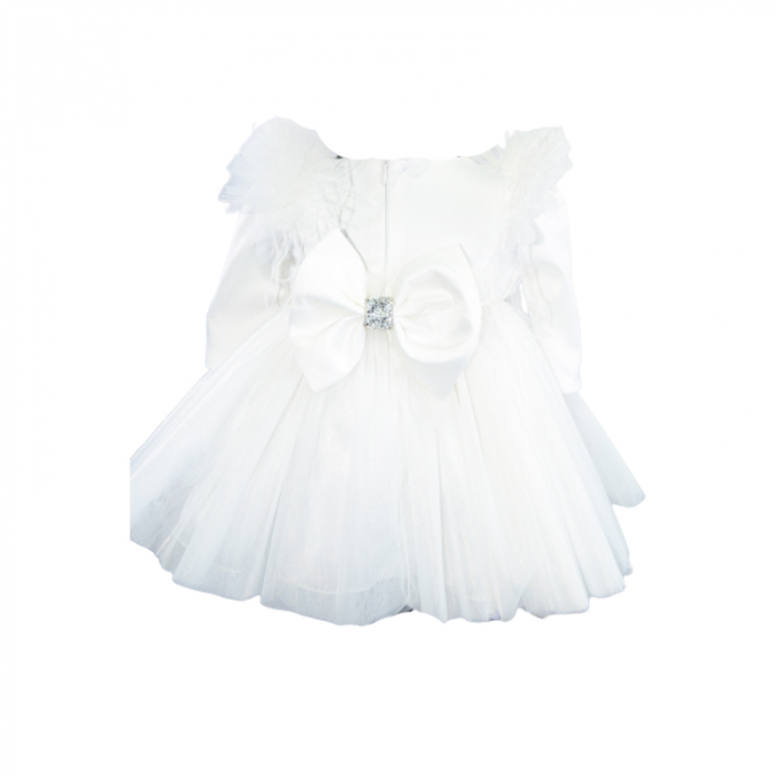 Set 3 piese rochie eleganta pentru fete Micul Vip SBF-5, Alb [2]