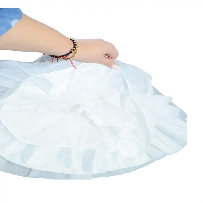 Set 3 piese rochie eleganta pentru fete Micul Vip SBF-5, Alb [3]