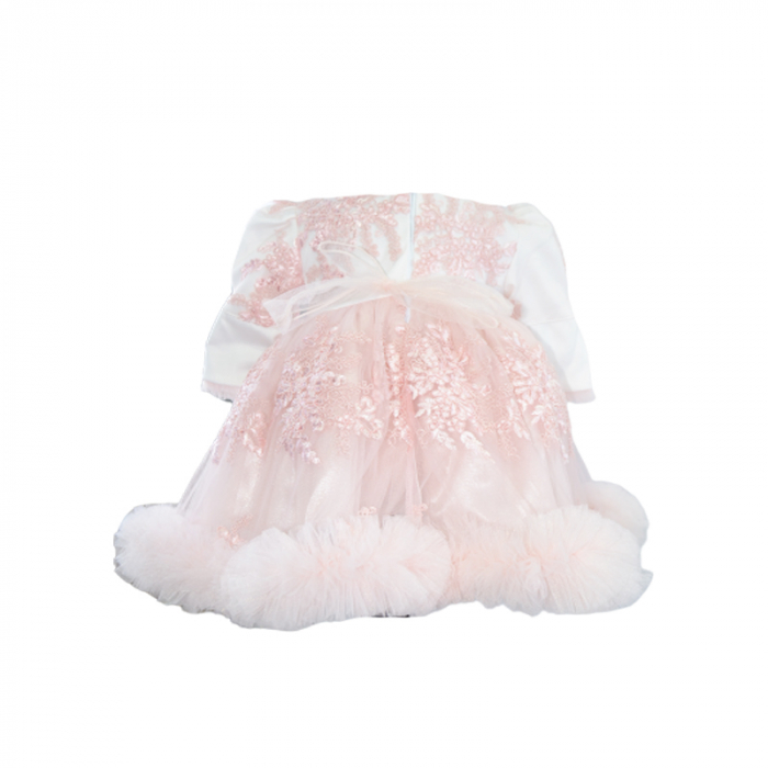 Set 3 piese rochie eleganta pentru fete Micul Vip SBF-7, Roz [2]