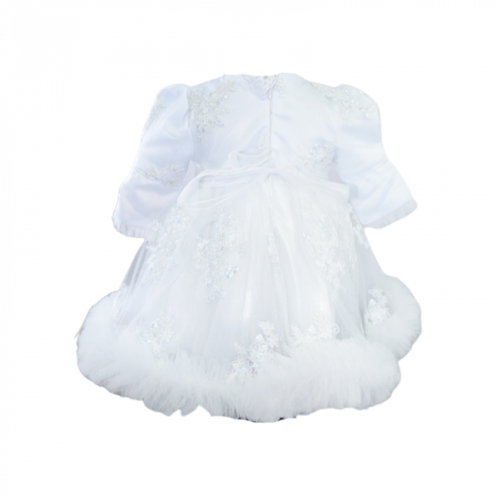 Set 3 piese rochie eleganta pentru fete Micul Vip SBF-9, Alb [2]