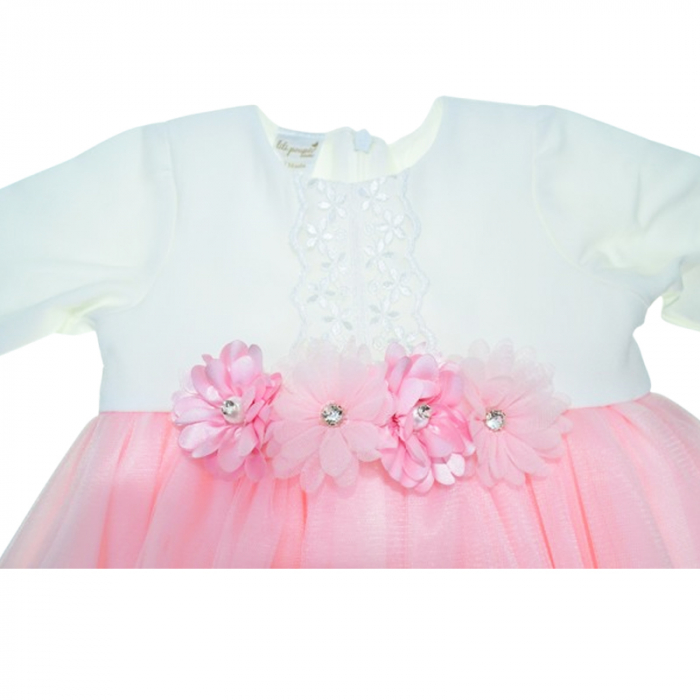 Set 3 piese rochita, bentita si botosei pentru fete Mini Junior SET-3651, Roz [5]