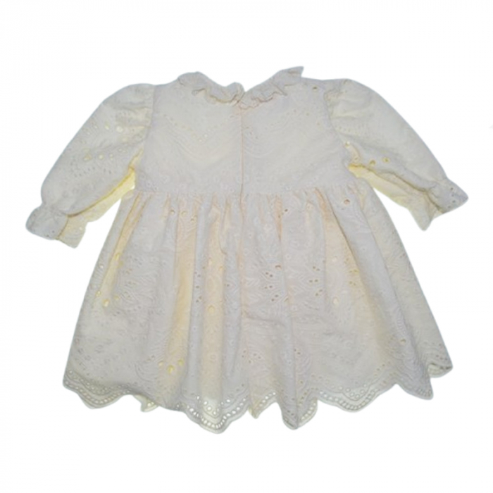 Set 3 piese rochita, turban si botosei pentru fete Mini Junior RCH-MJBBC, Crem [4]