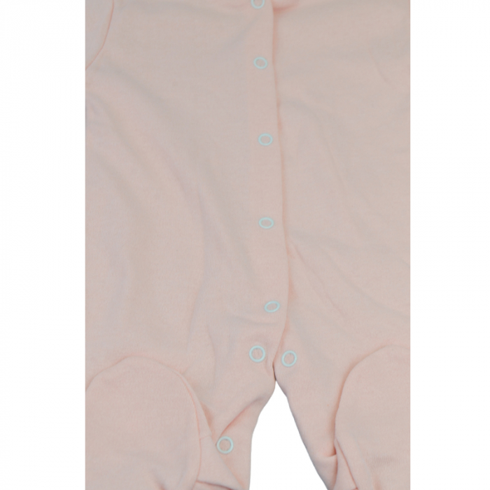 Set 3 piese salopeta cu maneca lunga, caciula si manusi pentru baieti Minipety 0068-13, Corai [3]