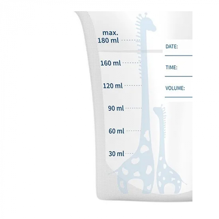Set 30 pungi pentru depozitarea laptelui matern BabyOno 1084, Transparent [3]