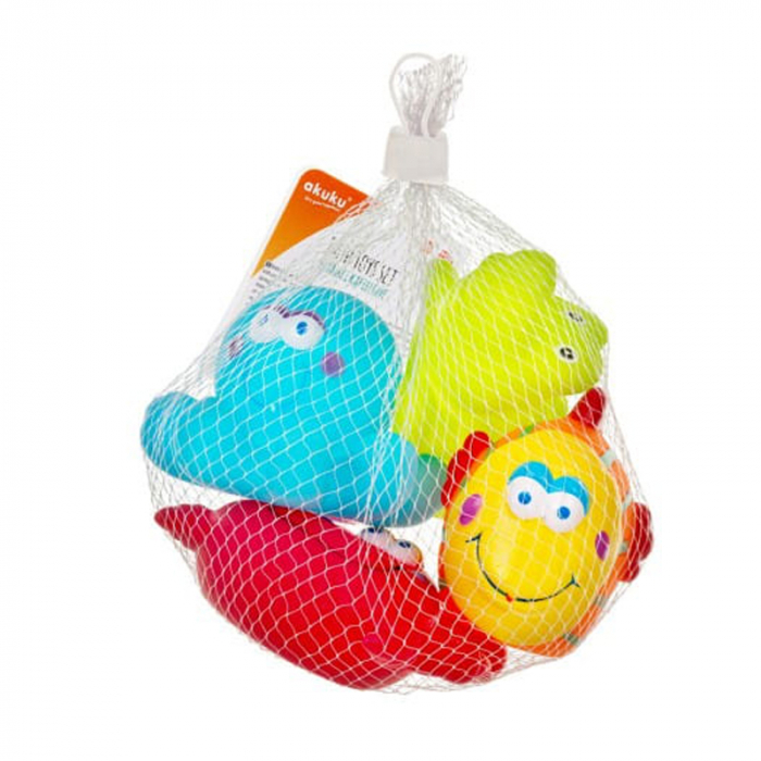 Set 4 jucarii pentru baie Akuku A0362-1, Multicolor [2]