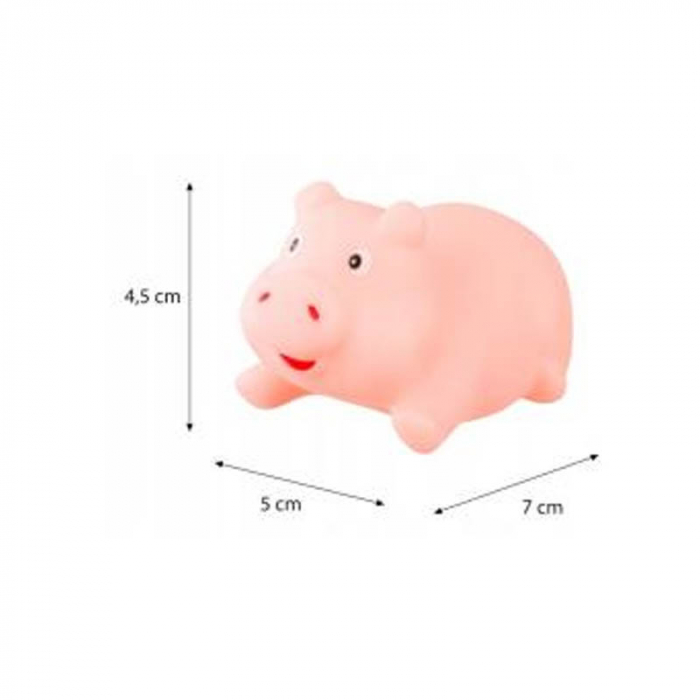Set 4 jucarii pentru baie Animale Ferma Akuku A0168, Multicolor [3]