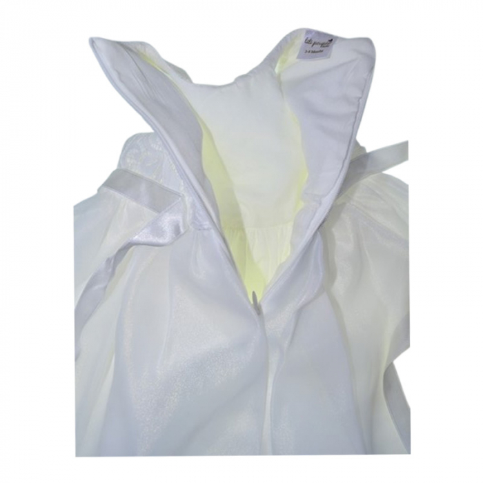 Set 4 piese rochie eleganta din dantela, pentru botez, pentru fete, Mini Junior 3664-56-62, Alb [4]