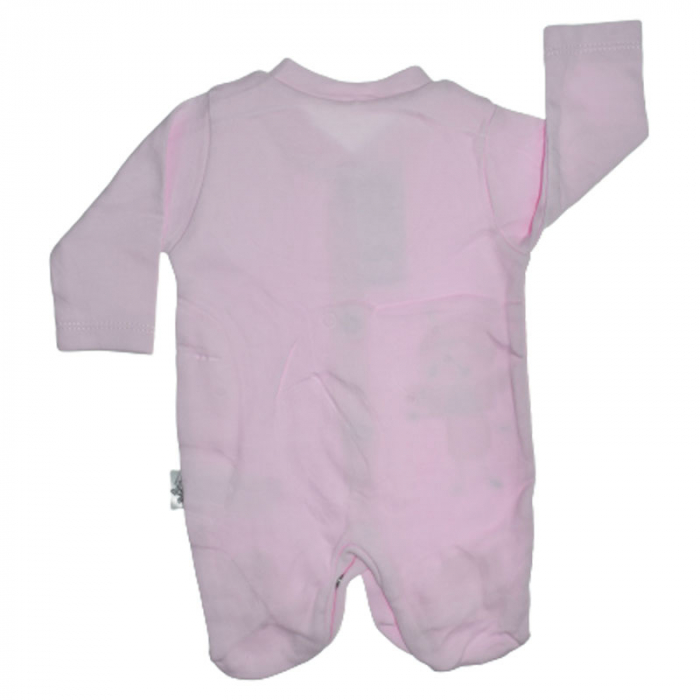 Set 4 piese salopeta cu maneca lunga, caciula, manusi si baveta pentru fete Zuff S010823-2, Roz [2]
