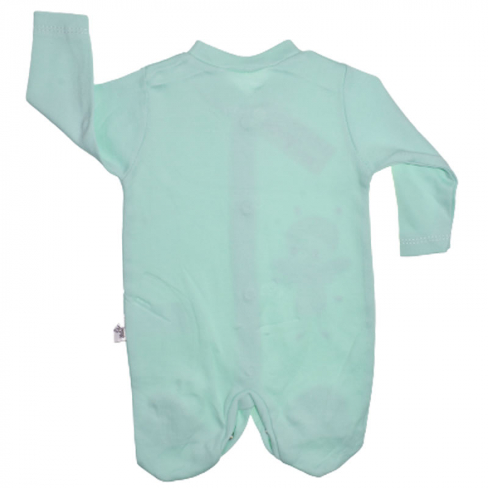 Set 4 piese salopeta cu maneca lunga, caciula, manusi si baveta pentru baieti Zuff S010823-1, Verde [2]