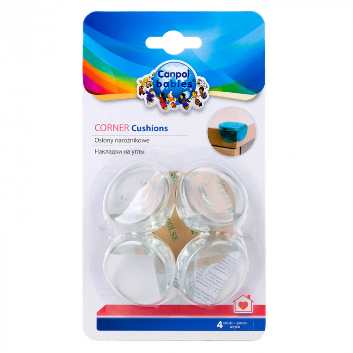 Set 4 protectii pentru colturi Canpol Babies 74/012, Transparent [3]