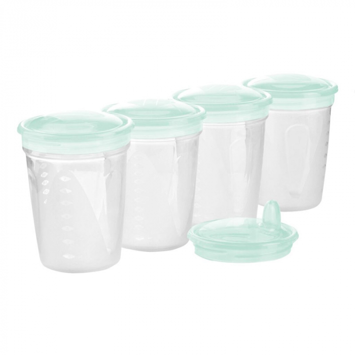 Set 4 recipiente cu tetina de formare BabyOno 1028 [2]