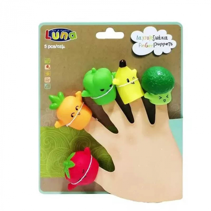 Set 5 papusi pentru degetele Luna 460579M, Multicolor [2]