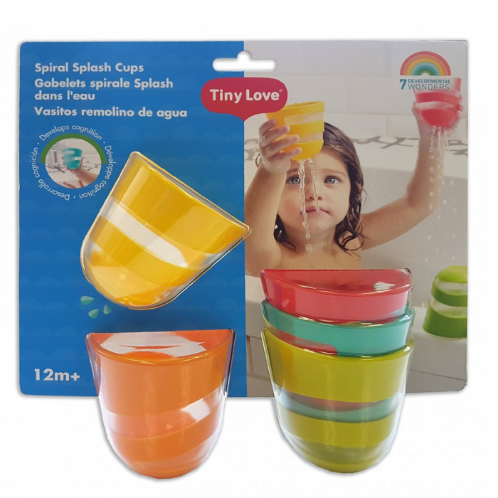 Set 5 jucarii de baie Tiny Love Spiral Splash Cups 862188, Multicolor [3]