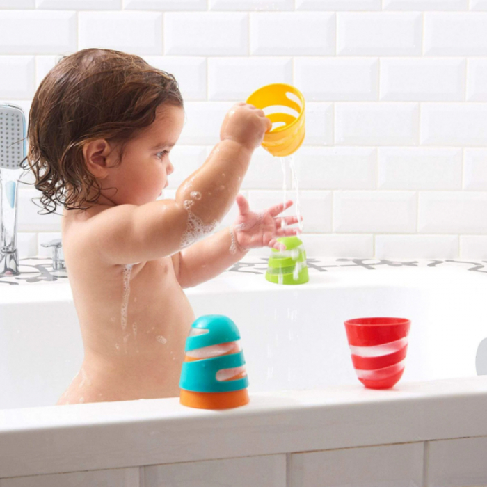 Set 5 jucarii de baie Tiny Love Spiral Splash Cups 862188, Multicolor [4]