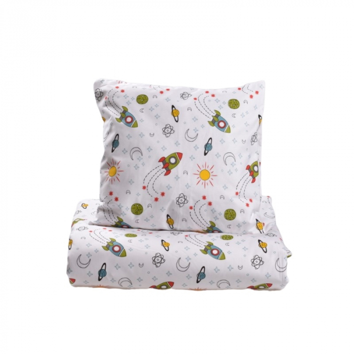 Set 5 piese lenjerie si aparatori patut 120 x 60 cm Mini Junior VLT-14, Alb [4]
